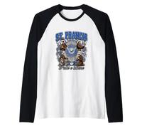 Saint Francis of Assisi Catholic Raglan Baseball Tee