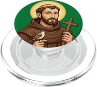 Saint Francis of Assisi Patron Birds Animals Catholic St PopSockets PopGrip for MagSafe