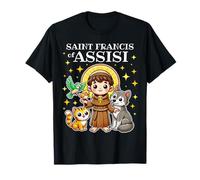 Saint Francis of Assisi Saint of Animals Catholic for kids T-Shirt