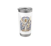 Saint Gabriel Stained Glass Art Archangel God Messenger Stainless Steel Insulated Tumbler