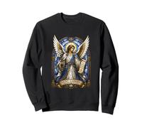 Saint Gabriel Stained Glass Art Archangel God Messenger Sweatshirt