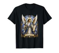 Saint Gabriel Stained Glass Art Archangel God Messenger T-Shirt