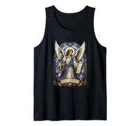 Saint Gabriel Stained Glass Art Archangel God Messenger Tank Top
