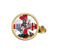 Saint George’s Day Gold Plated Domed Lapel Pin Badge