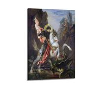 Saint George Slaying The Dragon In Oil Painting Style Decorative Painting Canvas Wall Posters And Modern Family Bedroom Decor 24x36inch(60x90cm)
