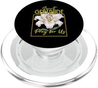 Saint Gertrude Lily of Purity Women's Faith Devotion PopSockets PopGrip for MagSafe