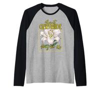 Saint Gertrude Lily of Purity Women's Faith Devotion Raglan Baseball Tee