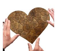 Saint Heart Puzzle - Wooden Puzzle Gift for Her or Him, Love Notes Riddle | Romantic Sign for Wooden Riddles, Personalized Message Pieces, Cute Couple Game p