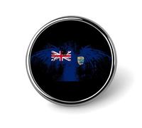 Saint Helena Island Round Metal Badge Lapel Pin,Stylish Patriotic Pattern Button Brooch Decorative Badges for Men Women