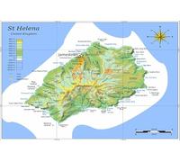 SAINT HELENA MAP REFRIDGERATOR MAGNET