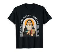 Saint Hildegard of Bingen Mystic Nun Inspirational Art Value Graphic T-Shirt