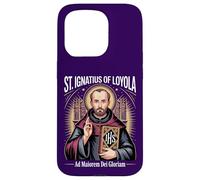 Saint Ignatius Loyola Ad Maiorem Dei Gloriam Catholic Jesuit Case for iPhone 15 Pro
