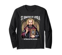 Saint Ignatius Loyola Ad Maiorem Dei Gloriam Catholic Jesuit Long Sleeve T-Shirt