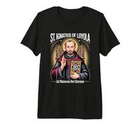 Saint Ignatius Loyola Ad Maiorem Dei Gloriam Catholic Jesuit Premium T-Shirt