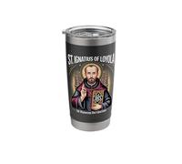 Saint Ignatius Loyola Ad Maiorem Dei Gloriam Catholic Jesuit Stainless Steel Insulated Tumbler