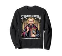 Saint Ignatius Loyola Ad Maiorem Dei Gloriam Catholic Jesuit Sweatshirt