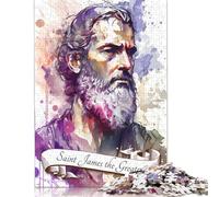 Saint James The Greater Jigsaw Puzzles 500 Pieces for Adults | Puzzles | 500 Piece Puzzle Educational Games Home Decoration Puzzle 500pcs (52x38cm)