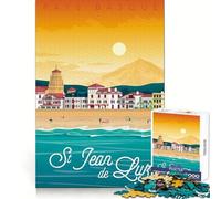 Saint Jean De Luz Poster 1000 Piece Jigsaw Puzzles for Adults Jigsaw Logical Skill Restful Escape Precise Join size 38x52cm