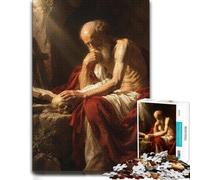 Saint Jerome Skull Cross Wooden Adult Puzzle 1000 Pieces | Adult Jigsaw Puzzle - piece-by-piece progress toward a clear completion goal at your own pace.