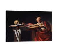 Saint Jerome Writing Caravaggio Wall Art Posters Prints Canvas24x36inch | Decorative Artwork for Living Room Bedroom Office Hallway Entryway Apartment Home Decor and Modern Interior Decoration Styles
