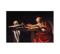 Saint Jerome Writing Painting by Caravaggio Canvas Art Poster And Wall Art Picture Print Modern Family Bedroom Decor Unframe 16x24inch(40x60cm)