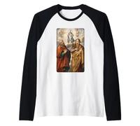 Saint Joachim and St Anne Vintage Catholic Faith Design Raglan Baseball Tee
