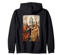 Saint Joachim and St Anne Vintage Catholic Faith Design Zip Hoodie