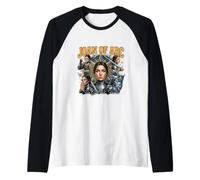 Saint Joan of Arc Catholic Raglan Baseball Tee