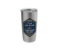 Saint Joan of Arc Quote I am not Afraid Catholic Stainless Steel Insulated Tumbler