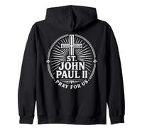 Saint John Paul II Catholic Prayer Zip Hoodie