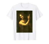 Saint John the Baptist Painting by Leonardo da Vinci 1513 Value Graphic T-Shirt, Men, White, L