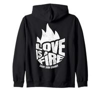 Saint John Vianney Love a Fire Cure d Ars Catholic Zip Hoodie