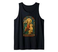 Saint Joseph and Jesus Stained Glass Tank Top