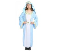 Saint Joseph Costume Kids with Walking Staff for Christmas, Carnival, Halloween Nativity Scene Performances Bible Costume for Children Religious Dress-Up