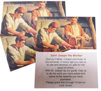 Saint Joseph the Worker Holy Prayer Cards Bulk Pack, Set of 10