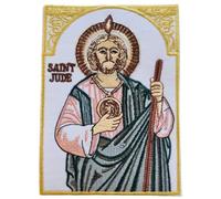 Saint Jude Patch (5 Inch) Embroidered Iron-on/Sew-on Badge Christian Apostle Emblem Religious Pilgrimage Gift Patches
