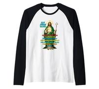 Saint Jude Thaddeus San Judas Tadeo Catholic Religious Faith Raglan Baseball Tee