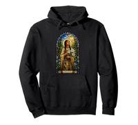 Saint Kateri Tekakwitha Catholic Gothic Mosaic Icon Art Pullover Hoodie