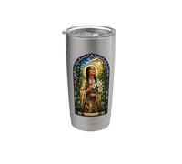 Saint Kateri Tekakwitha Catholic Gothic Mosaic Icon Art Stainless Steel Insulated Tumbler