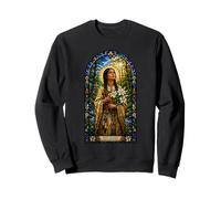 Saint Kateri Tekakwitha Catholic Gothic Mosaic Icon Art Sweatshirt