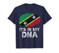 Saint Kitts and Nevis Fingerprint Flag Proud Heritage T-Shirt