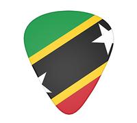 Saint Kitts and Nevis Flag 12-Pack Guitar Picks, Includes Thin, Medium & Heavy Gauges 3 Sizes for Guitar Electric Acoustic Picks