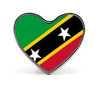 Saint Kitts and Nevis Flag Badge-Suitable for Students, Leaders, Teachers, Unit Commemorative Activities, Love Brooch Jewelry Decoration
