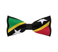 Saint Kitts And Nevis Flag Men's Bow Tie Adjustable Pre-tied Bowtie Work Party Wedding Bow Tie Gift