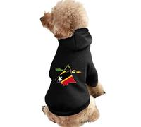 Saint Kitts And Nevis Volcano Flag Dog Hoodie Sweatshirt M | Pet Puppy Cat Cute Warm Breathable Outfit