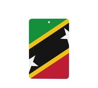 Saint Kitts Flag Car Air Fresheners 4 Pcs Hanging Scented Cards Fragrance Scented Cards For Car Aromatherapy Tablets
