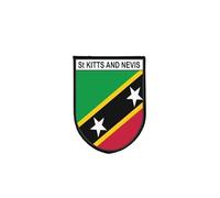 Saint Kitts Nevis Flag Patch Tactical Print Embroidered Self-Gripping Patch