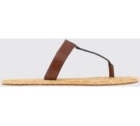 SAINT LAURENT Babylone Leather Flip-Flops - Size: 38 - female