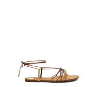 Saint Laurent Bridget Strappy Satin Sandals - Brown - 36 (IT36 / UK3)