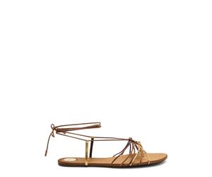 Saint Laurent Bridget Strappy Satin Sandals - Brown - 36 (IT36 / UK3)